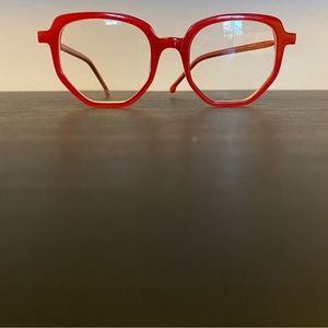 NEW Fiction Squash by l.a.Eyeworks Red Eyeglasses Frames
